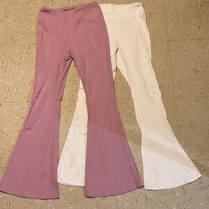 Kohl's Kids Flared Leggings - Pink and Cream